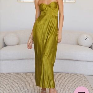 Hello Molly Chase The Blues Midi Dress Green